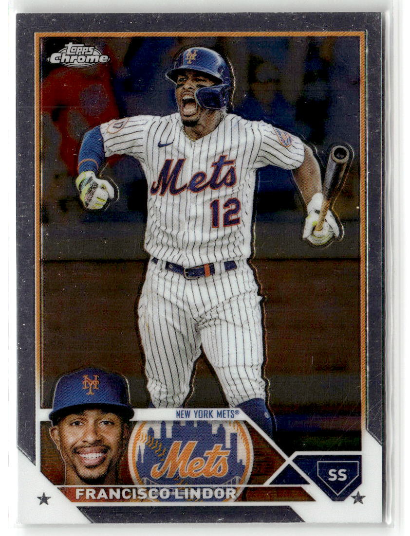2023 Topps Chrome Francisco Lindor #142 front
