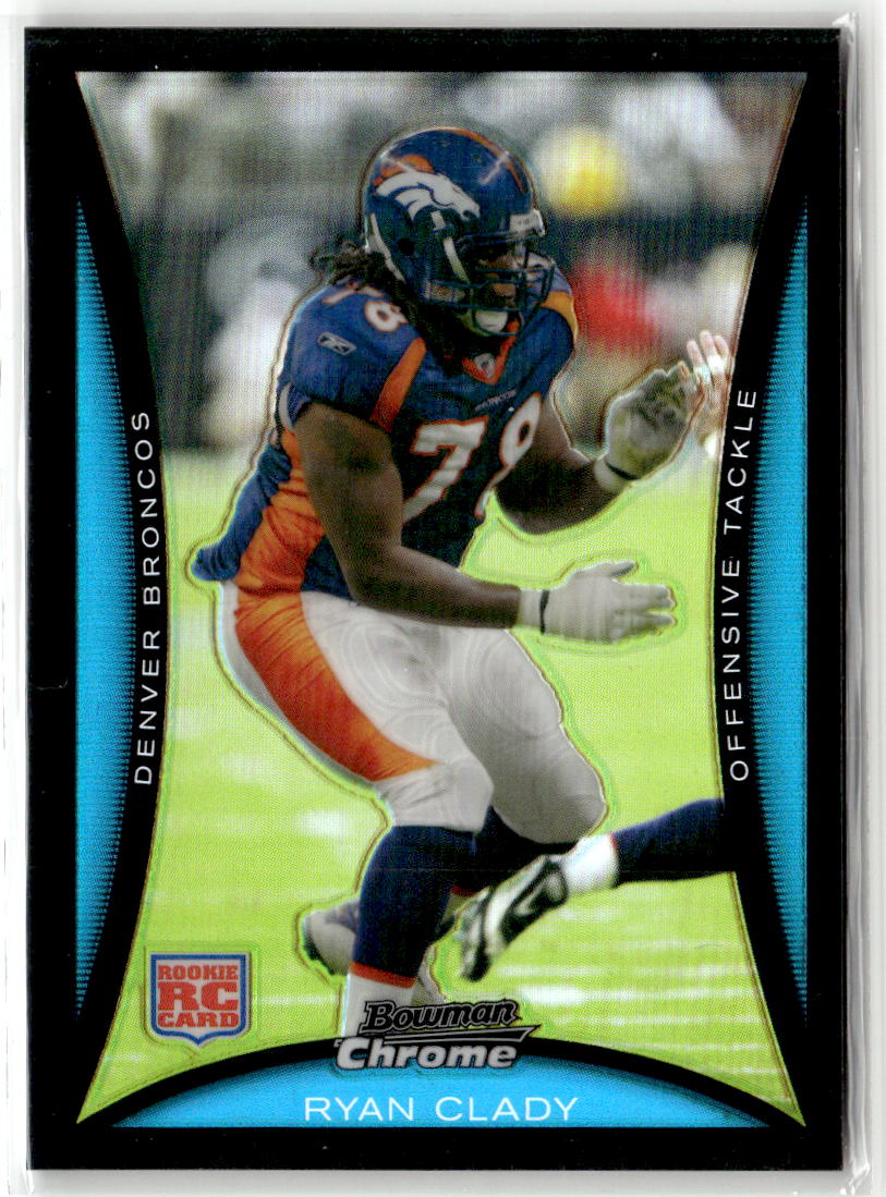 2008 Bowman Chrome Ryan Clady [Blue Refractor] #BC1 front