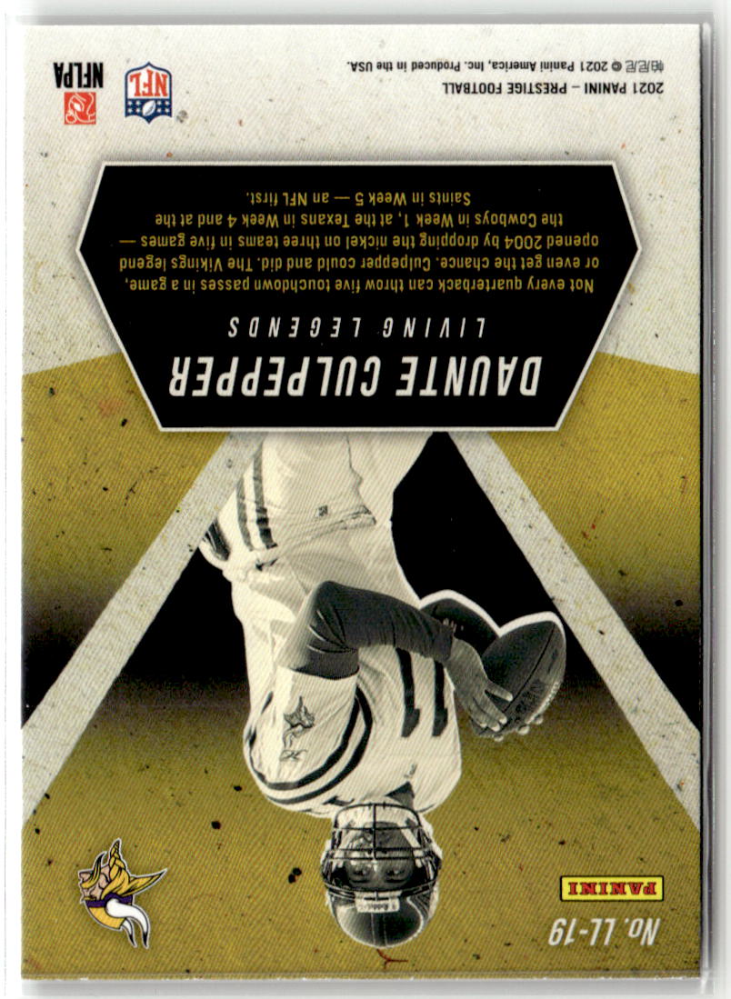 2021 Panini Prestige Living Legends Daunte Culpepper #LL-19 back