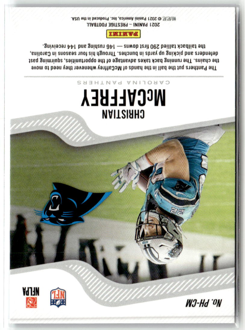 2021 Panini Prestige Power House Christian McCaffrey #PH-CM back