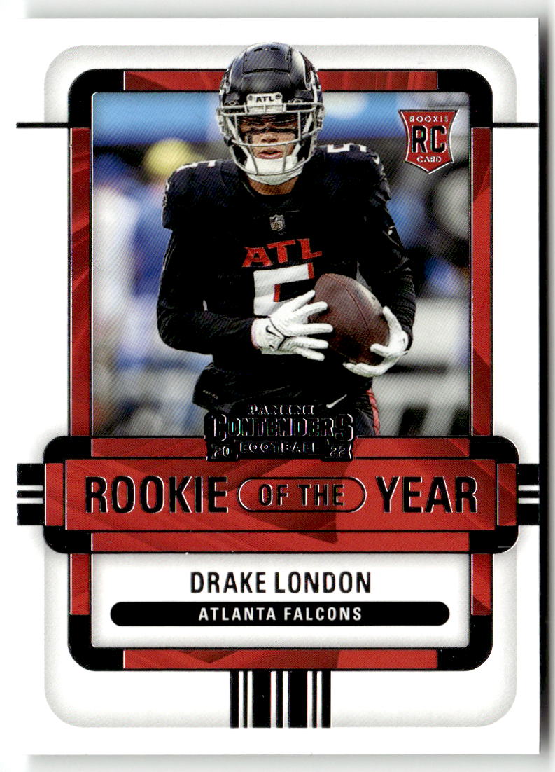 2022 Panini Contenders Rookie of the Year Drake London #ROY-DLO (RC) front