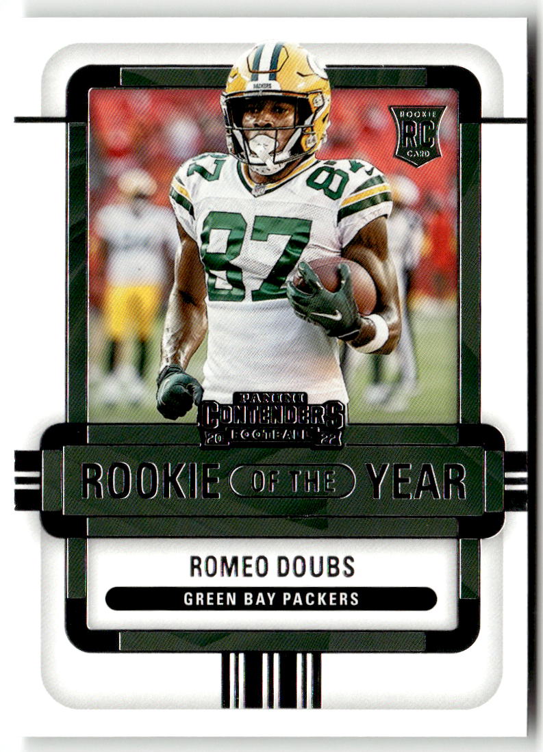 2022 Panini Contenders Rookie of the Year Romeo Doubs #ROY-RDO (RC) front