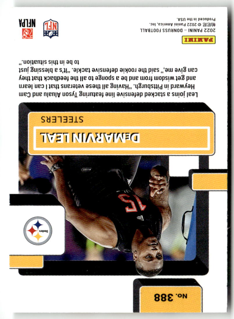 2022 Panini Donruss DeMarvin Leal #388 (RC) back
