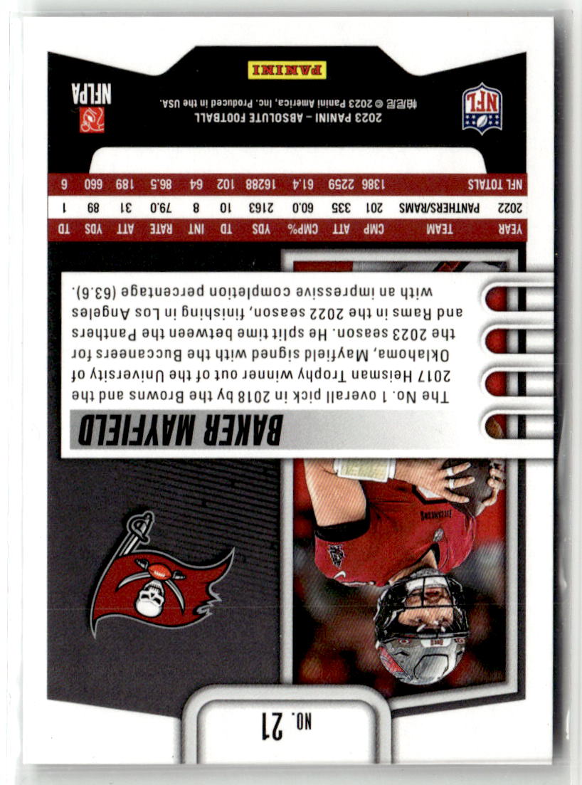 2023 Panini Absolute Baker Mayfield [Green Waves] #21 back