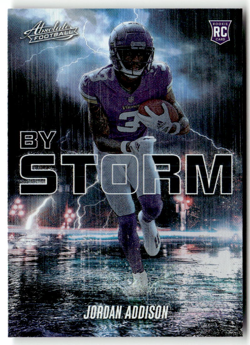 2023 Panini Absolute By Storm Jordan Addison #BST-12 (RC) front