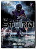 2023 Panini Absolute By Storm Jordan Addison #BST-12 (RC) front