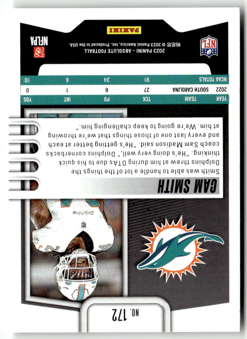 2023 Panini Absolute Cam Smith #172 (RC) back