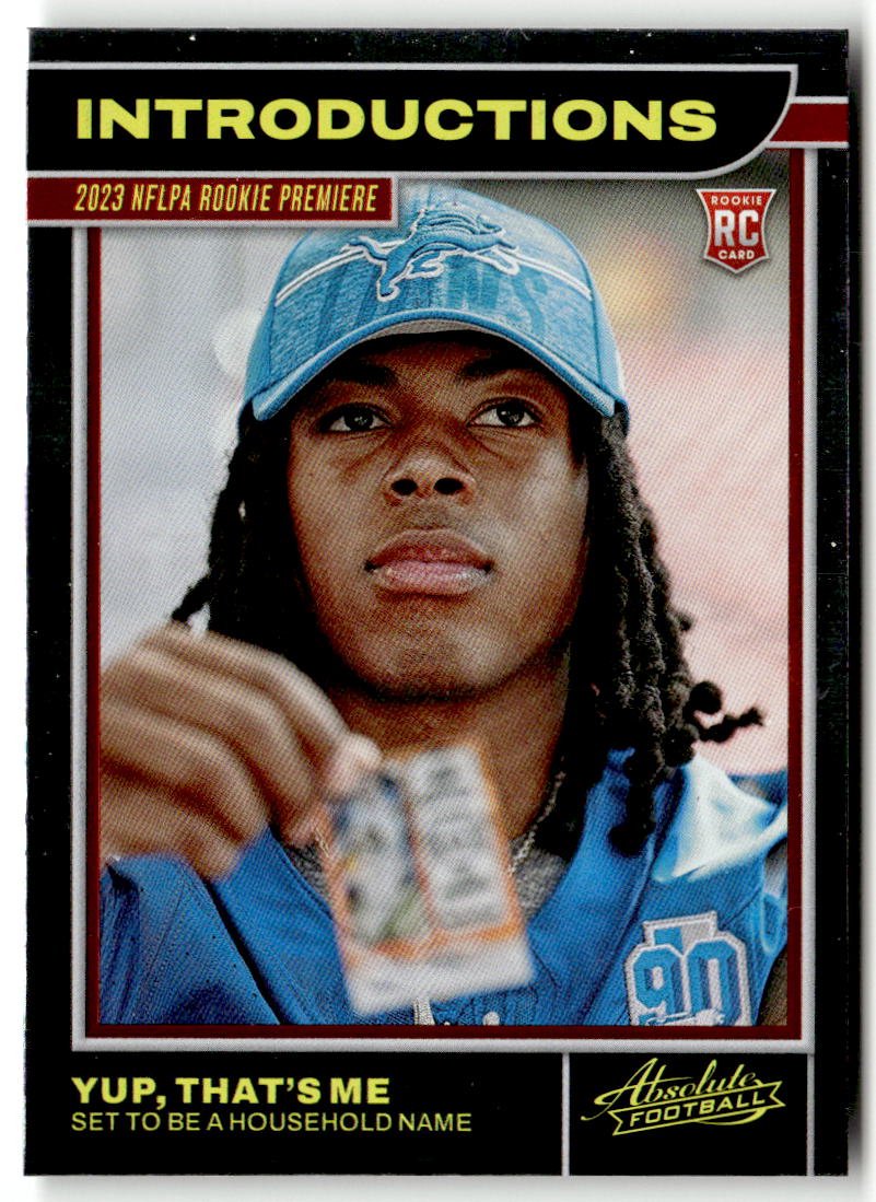 2023 Panini Absolute Introductions Jahmyr Gibbs #4 (RC) front