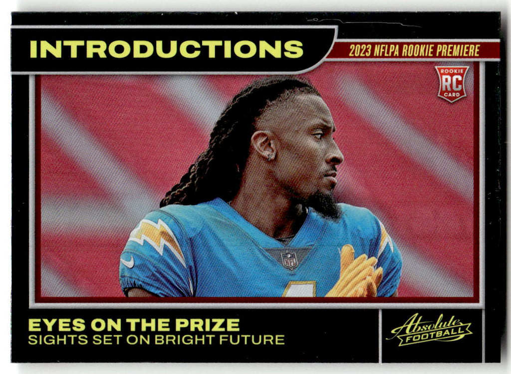 2023 Panini Absolute Introductions Quentin Johnston #9 (RC) front