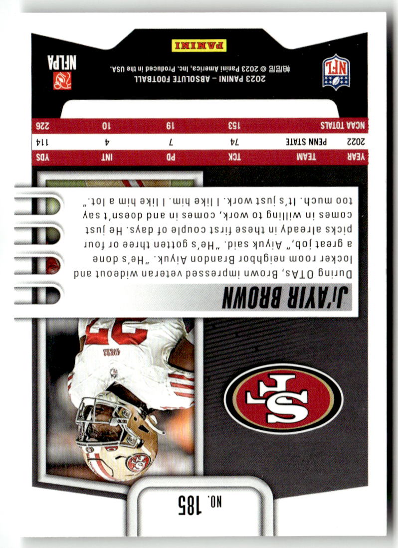 2023 Panini Absolute Ji'Ayir Brown #185 (RC)