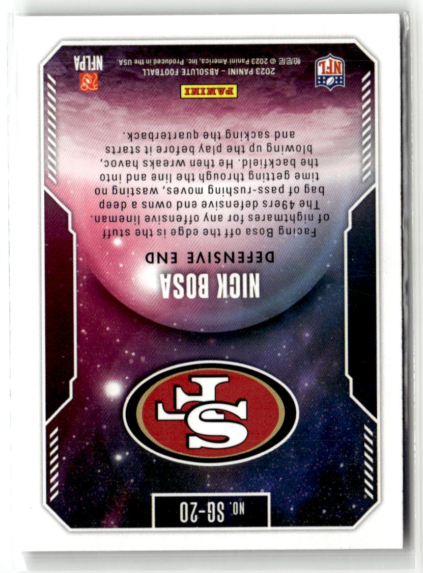 2023 Panini Absolute Star Gazing Nick Bosa #SG-20 back