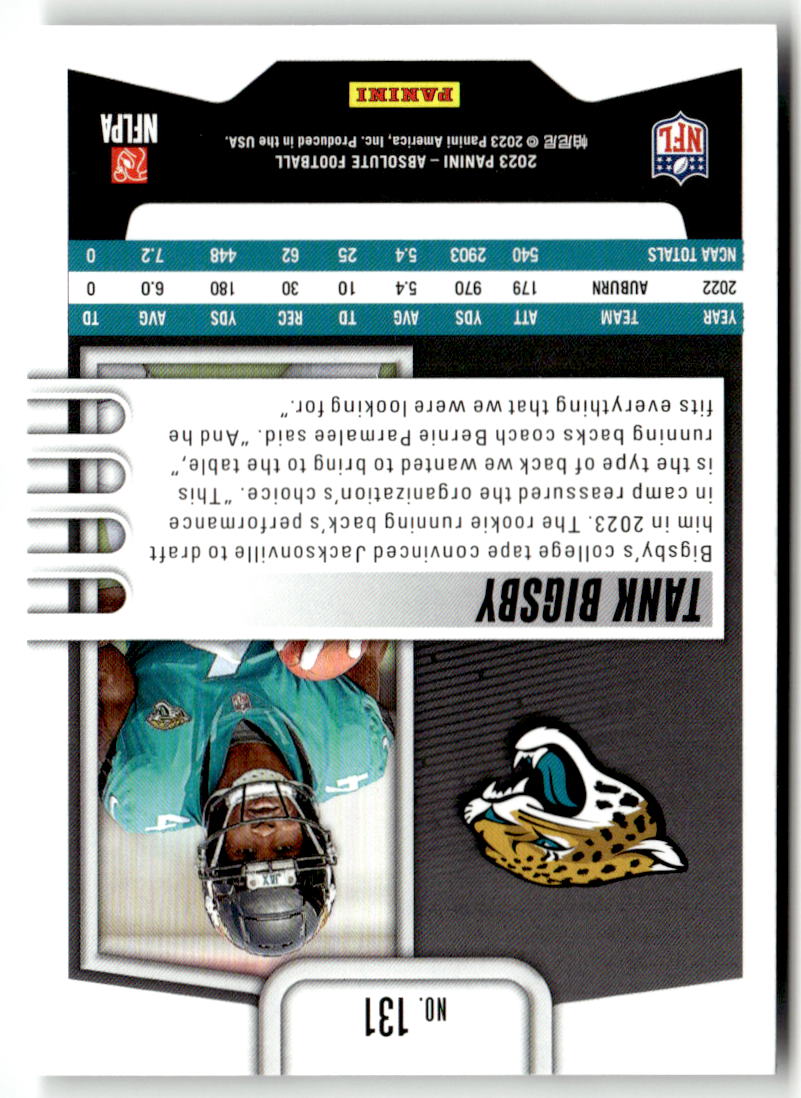 2023 Panini Absolute Tank Bigsby #131 (RC) back