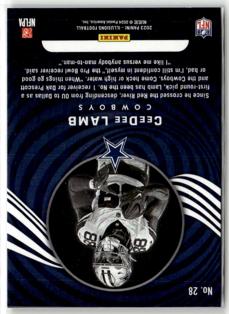 2023 Panini Illusions CeeDee Lamb #28 back