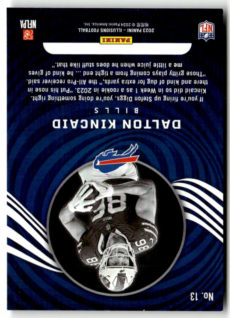 2023 Panini Illusions Dalton Kincaid #13 (RC) back