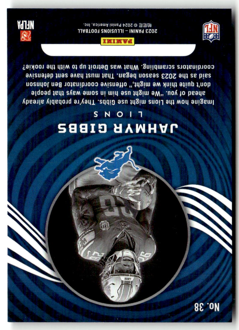 2023 Panini Illusions Jahmyr Gibbs #38 (RC) back