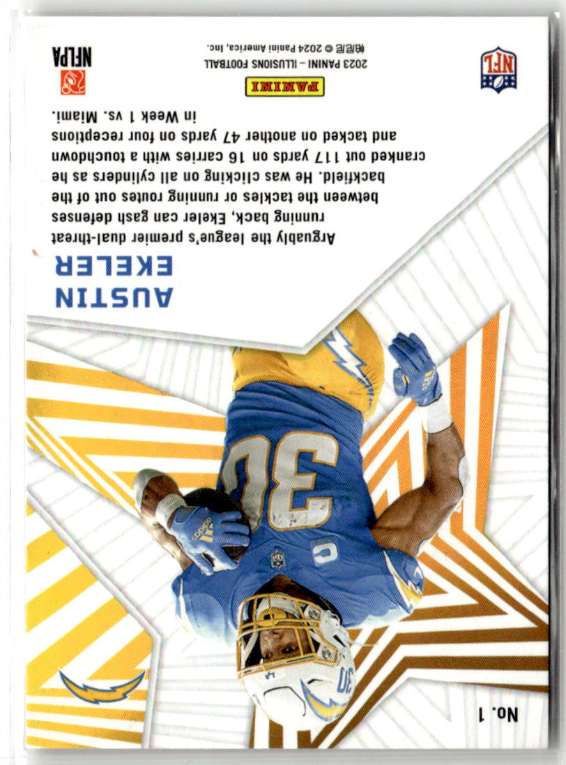 2023 Panini Illusions Shining Stars Austin Ekeler #1 back