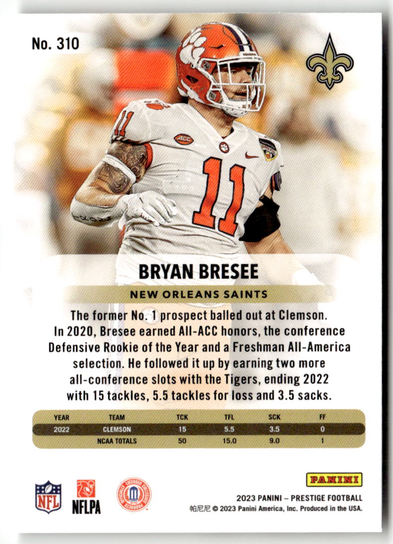 2023 Panini Prestige Bryan Bresee #310 (RC)