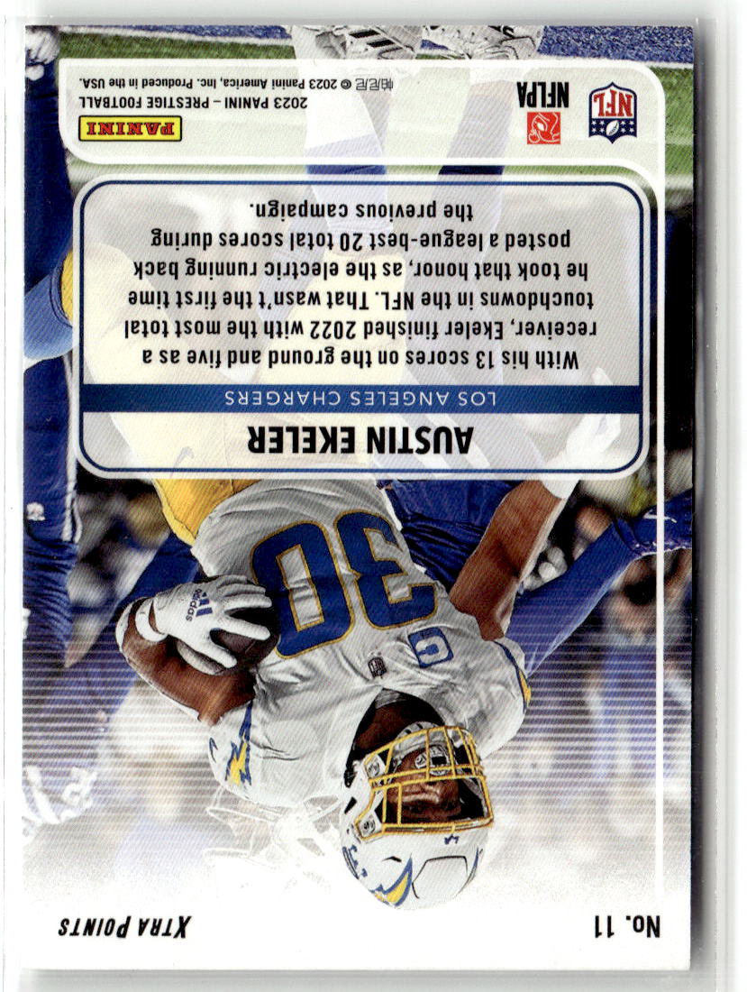 2023 Panini Prestige For the Record Austin Ekeler #11 back