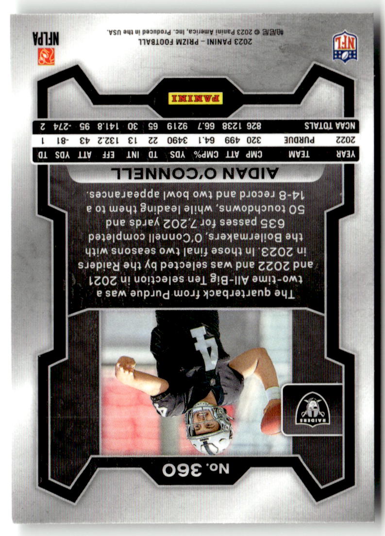 2023 Panini Prizm Aidan O'Connell #360 (RC)