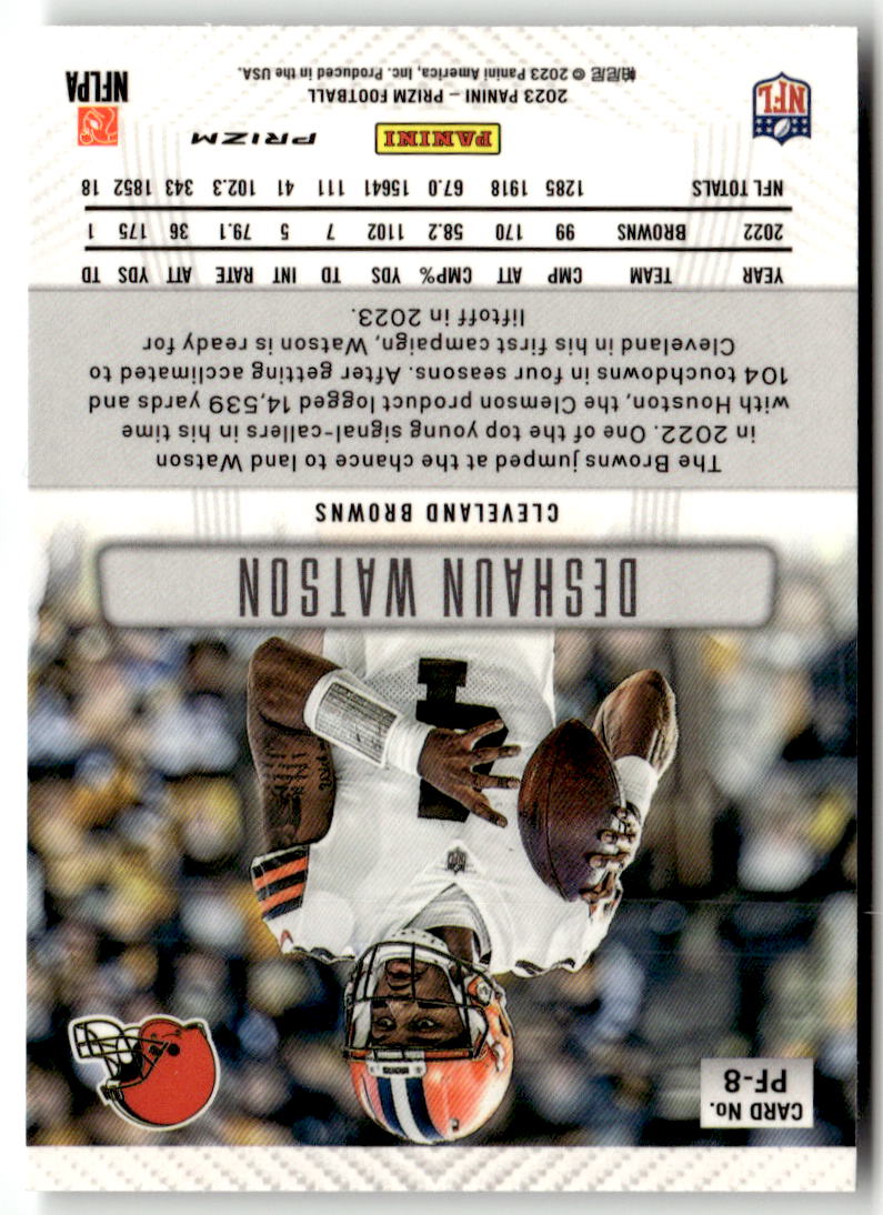 2023 Panini Prizm Flashback Deshaun Watson #PF-8 back