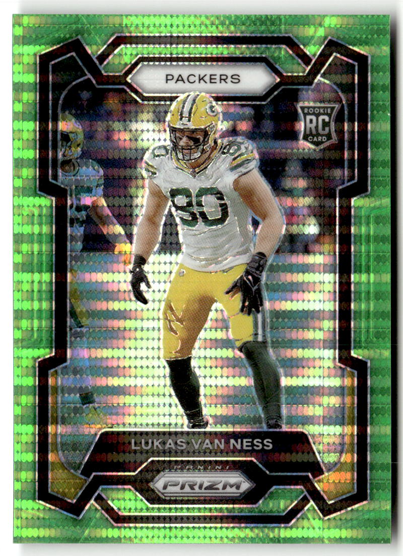 2023 Panini Prizm Lukas Van Ness [Green] #336 front