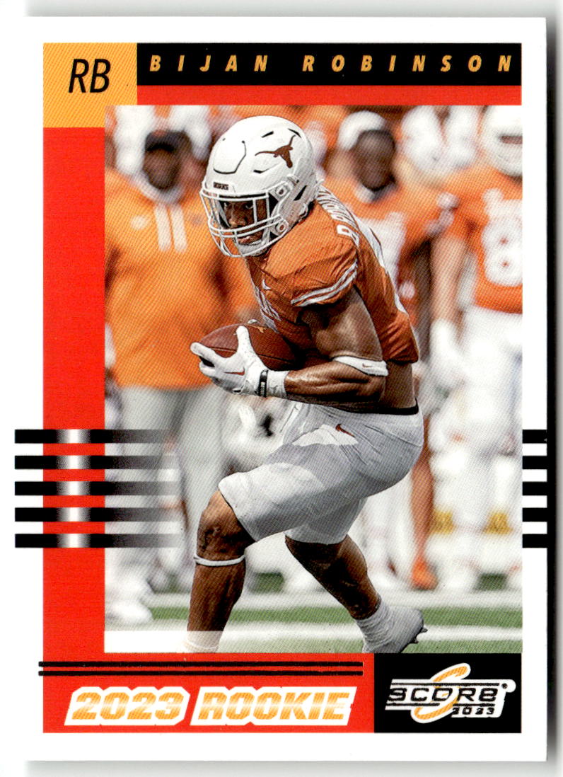 2023 Panini Score 2003 Throwback Rookies Bijan Robinson #5 (RC) front