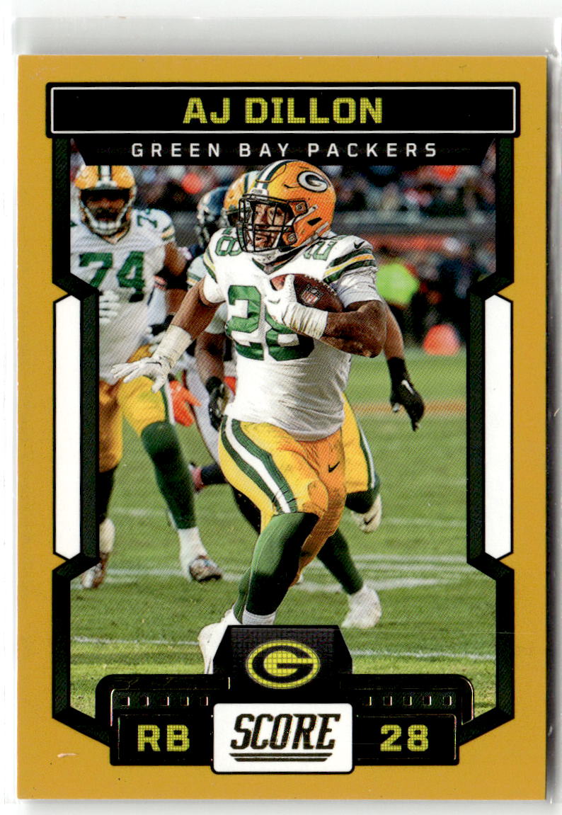 2023 Panini Score AJ Dillon [Gold] #92 front