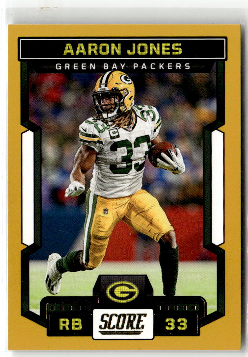 2023 Panini Score Aaron Jones [Gold] #91 front
