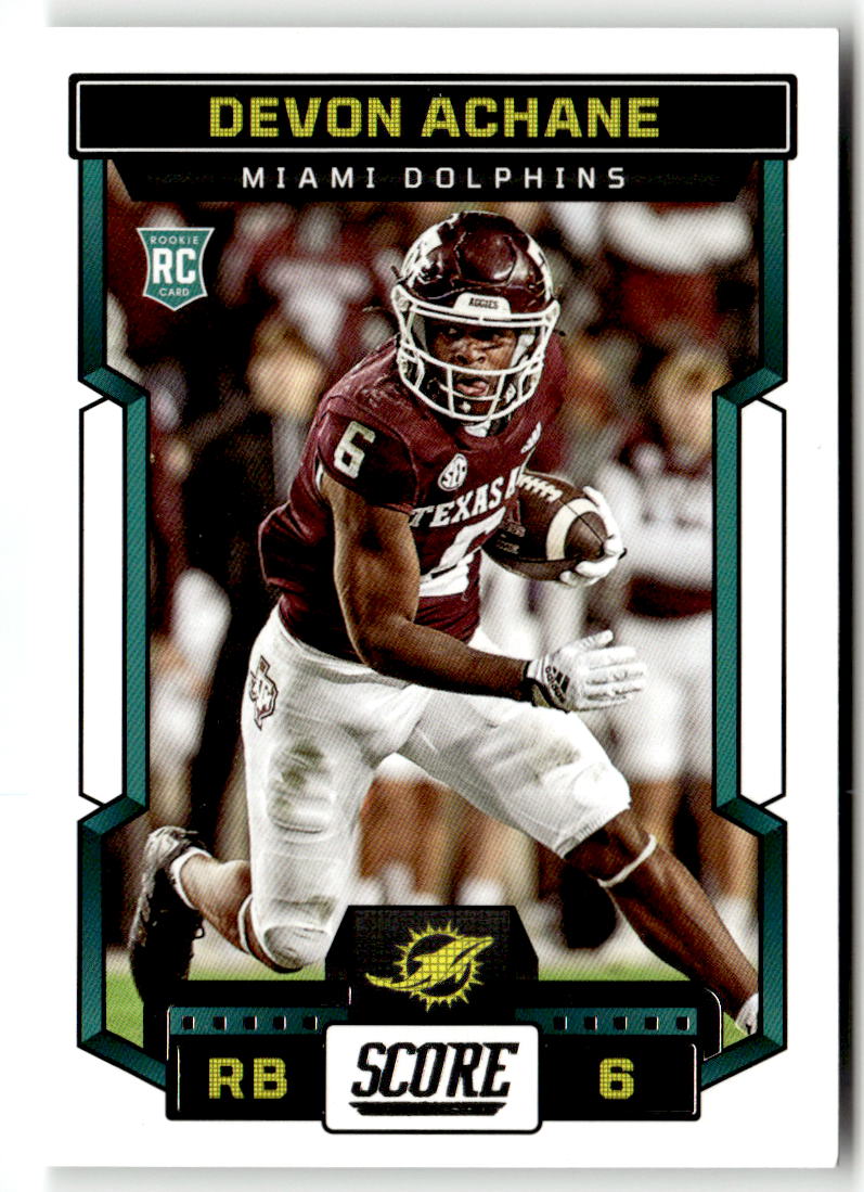 2023 Panini Score De'Von Achane #317 (RC)