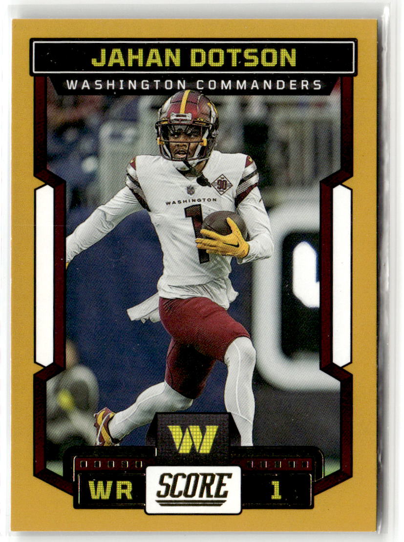 2023 Panini Score Jahan Dotson [Gold] #256 front