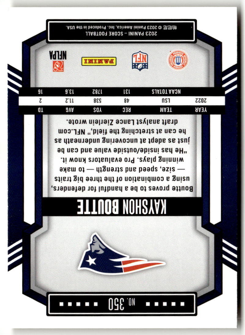 2023 Panini Score Kayshon Boutte [Gold] #350