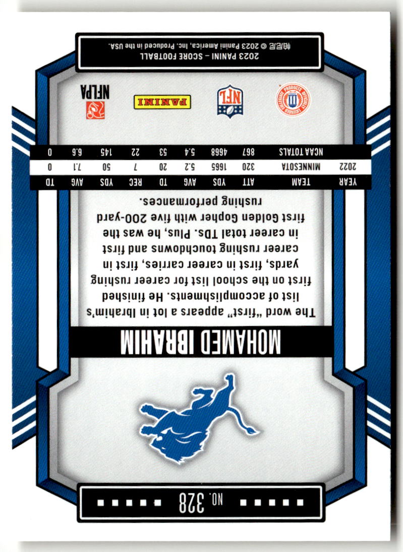 2023 Panini Score Mohamed Ibrahim [Gold] #328
