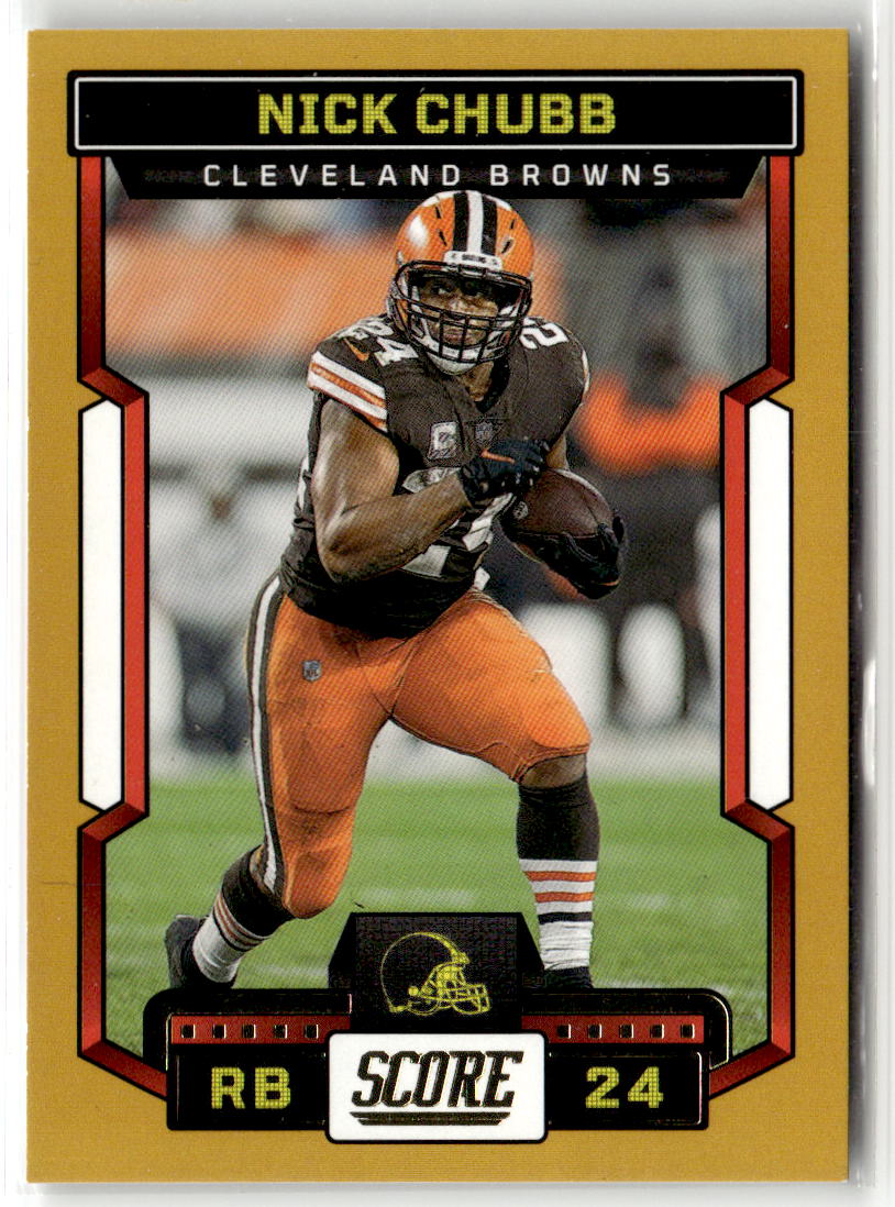 2023 Panini Score Nick Chubb [Gold] #207 front