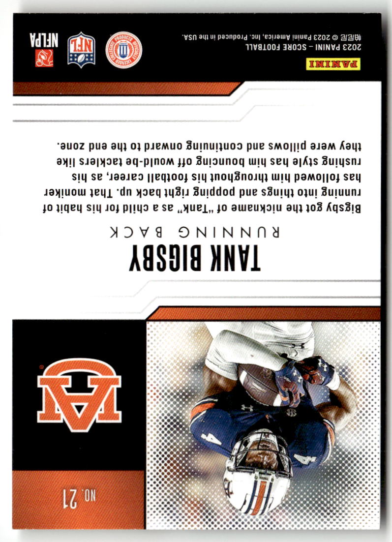 2023 Panini Score Protential Tank Bigsby #21 back