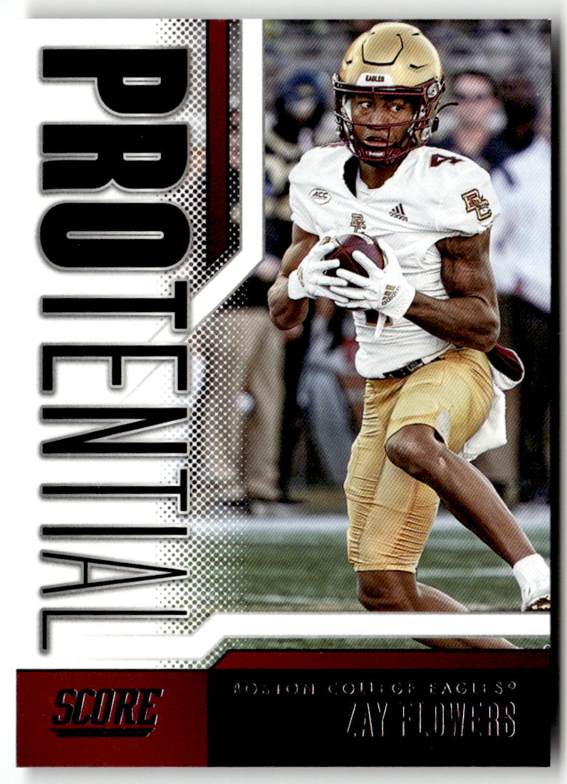 2023 Panini Score Protential Zay Flowers #18 front