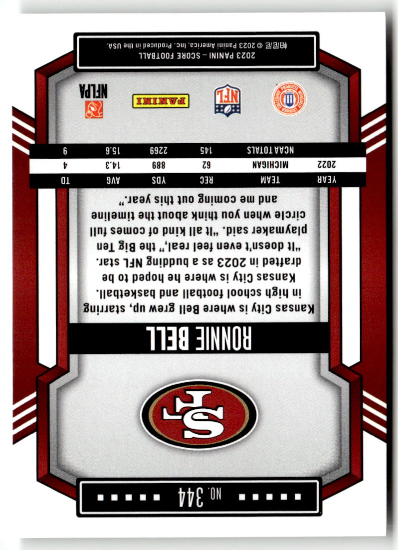 2023 Panini Score Ronnie Bell [Gold] #344