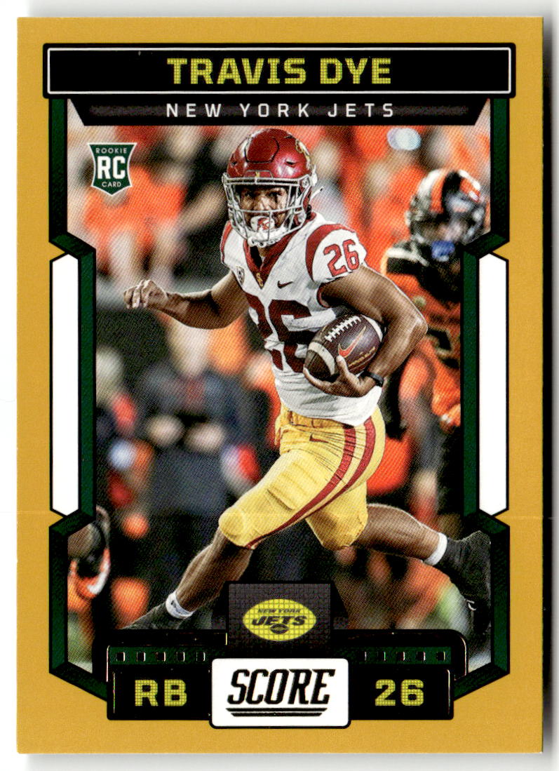2023 Panini Score Travis Dye [Gold] #329 front