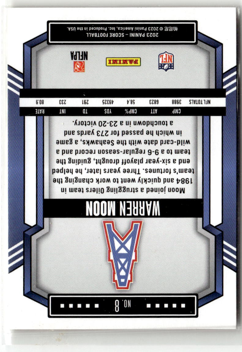 2023 Panini Score Warren Moon [Gold] #8 back