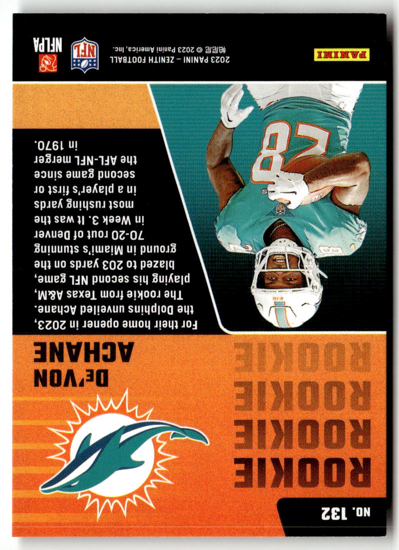 2023 Panini Zenith De'Von Achane [Red Zone] #132