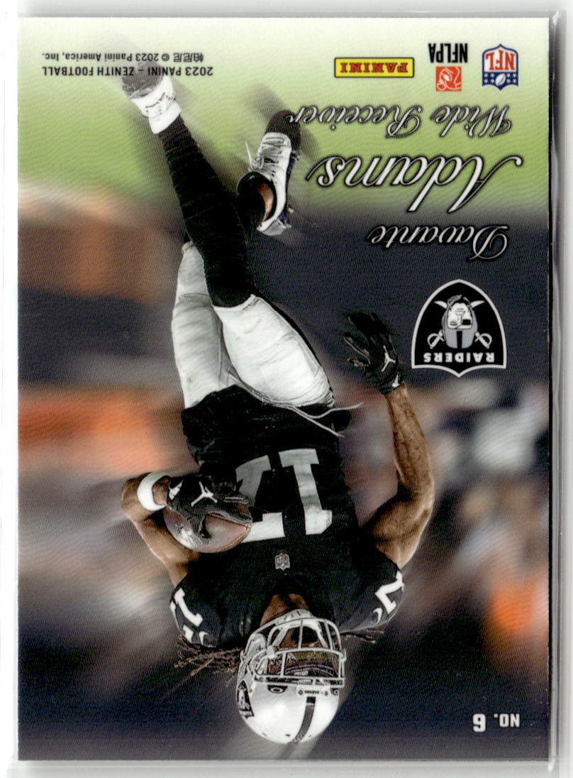 2023 Panini Zenith Pacific Davante Adams #6 back