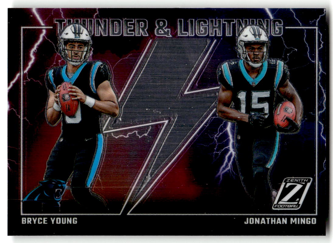 2023 Panini Zenith Thunder and Lightning Bryce Young, Jonathan Mingo #4 (RC)