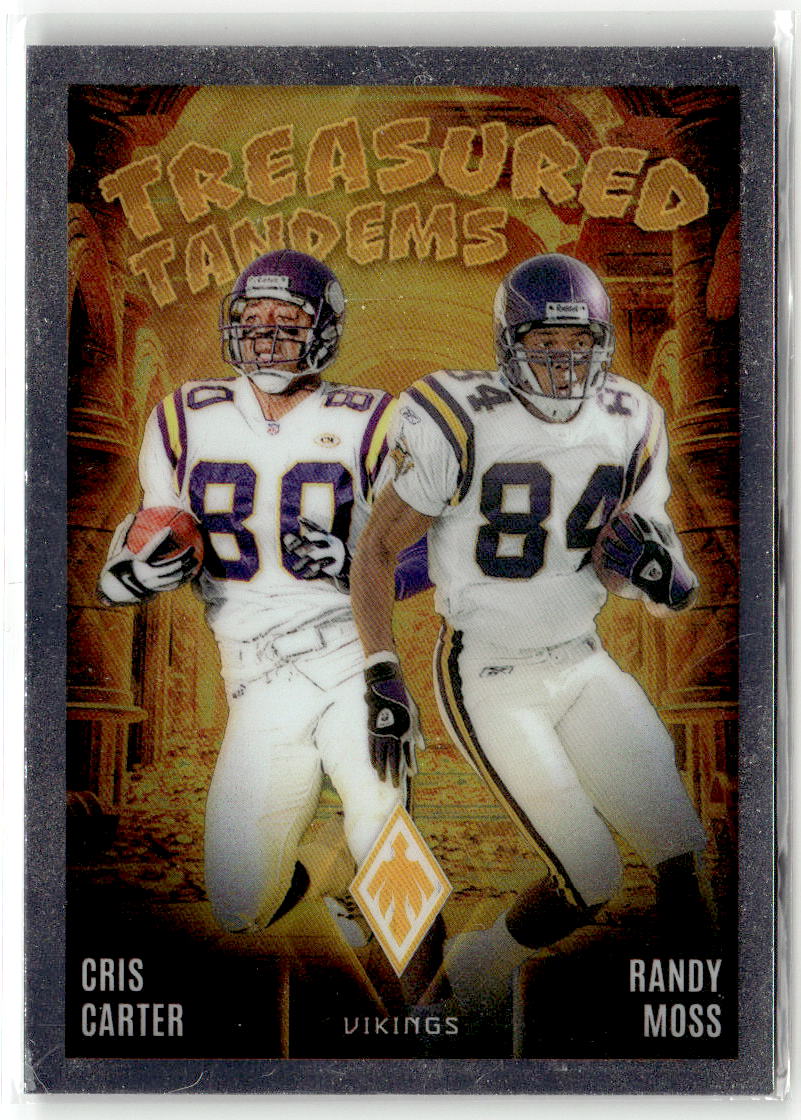 2024 Panini Phoenix Treasured Tandems Cris Carter / Randy Moss #TT-MIN front