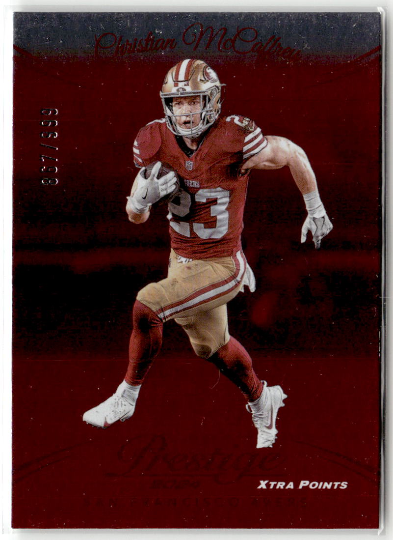 2024 Panini Prestige Christian McCaffrey [Red Xtra Points] #260 front