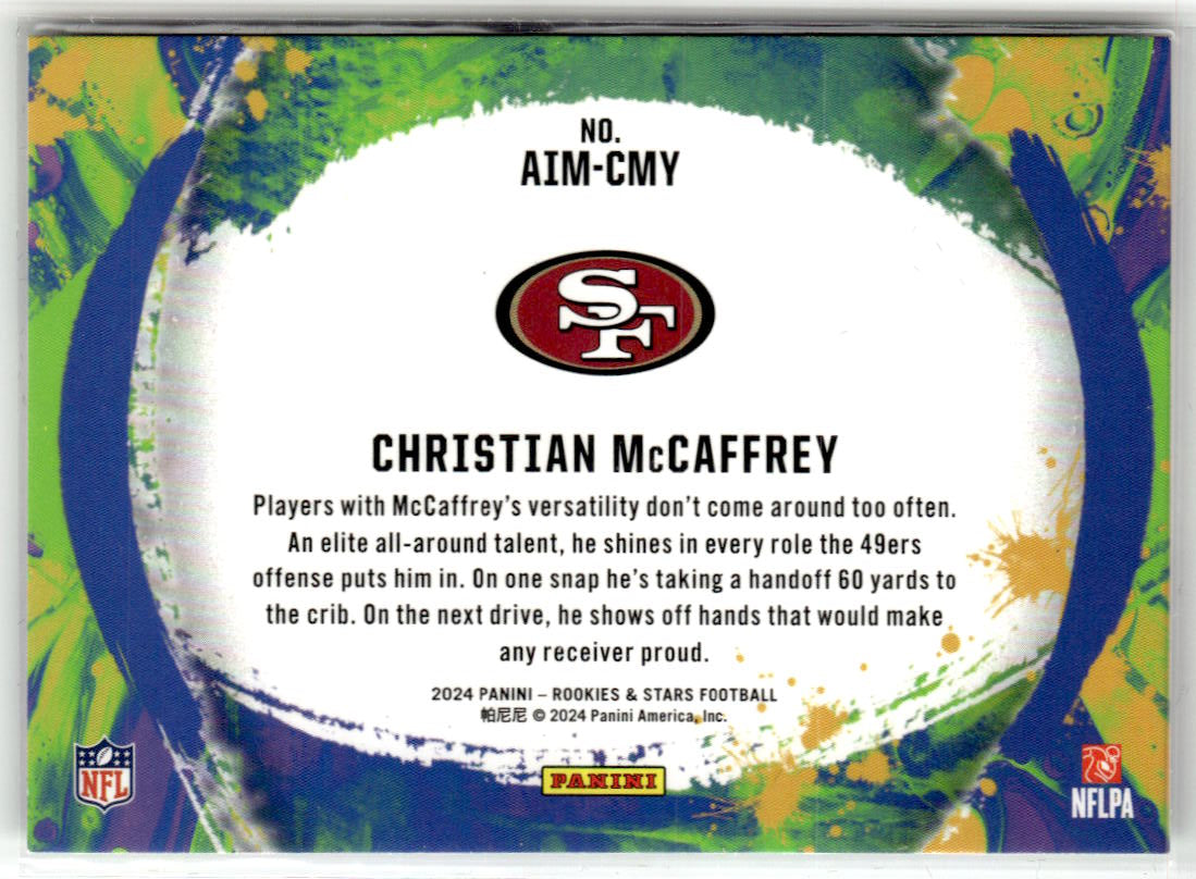 2024 Panini Rookies & Stars Artistry in Motion Christian McCaffrey #AIM-CMY back