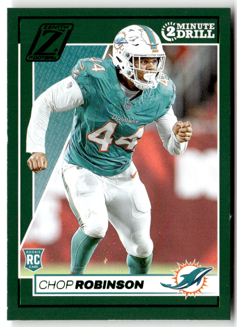 2024 Panini Zenith Chop Robinson [Two Minute Drill] #119 front