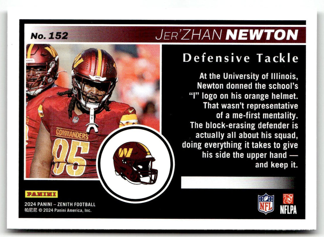 2024 Panini Zenith Jer'Zhan Newton #152 (RC)