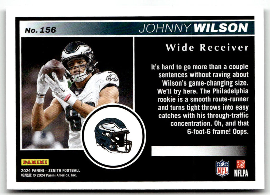 2024 Panini Zenith Johnny Wilson #156 (RC) back