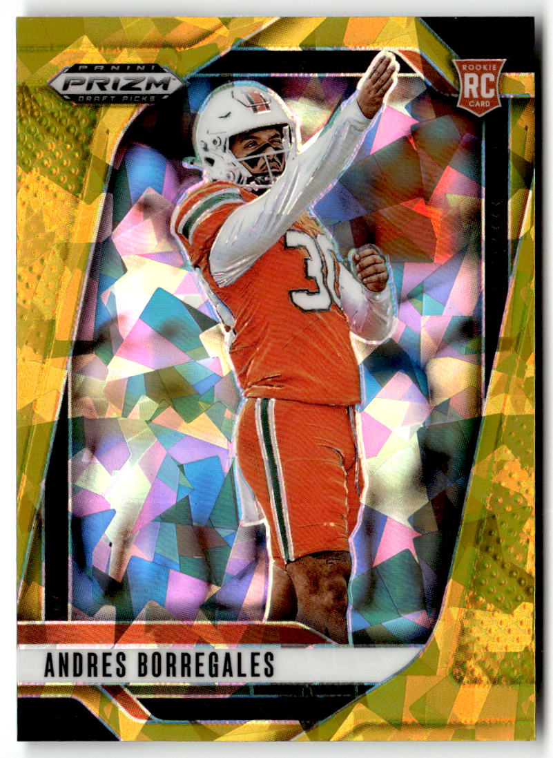 2025 Panini Prizm Draft Picks Andres Borregales [Gold Ice] #56 front