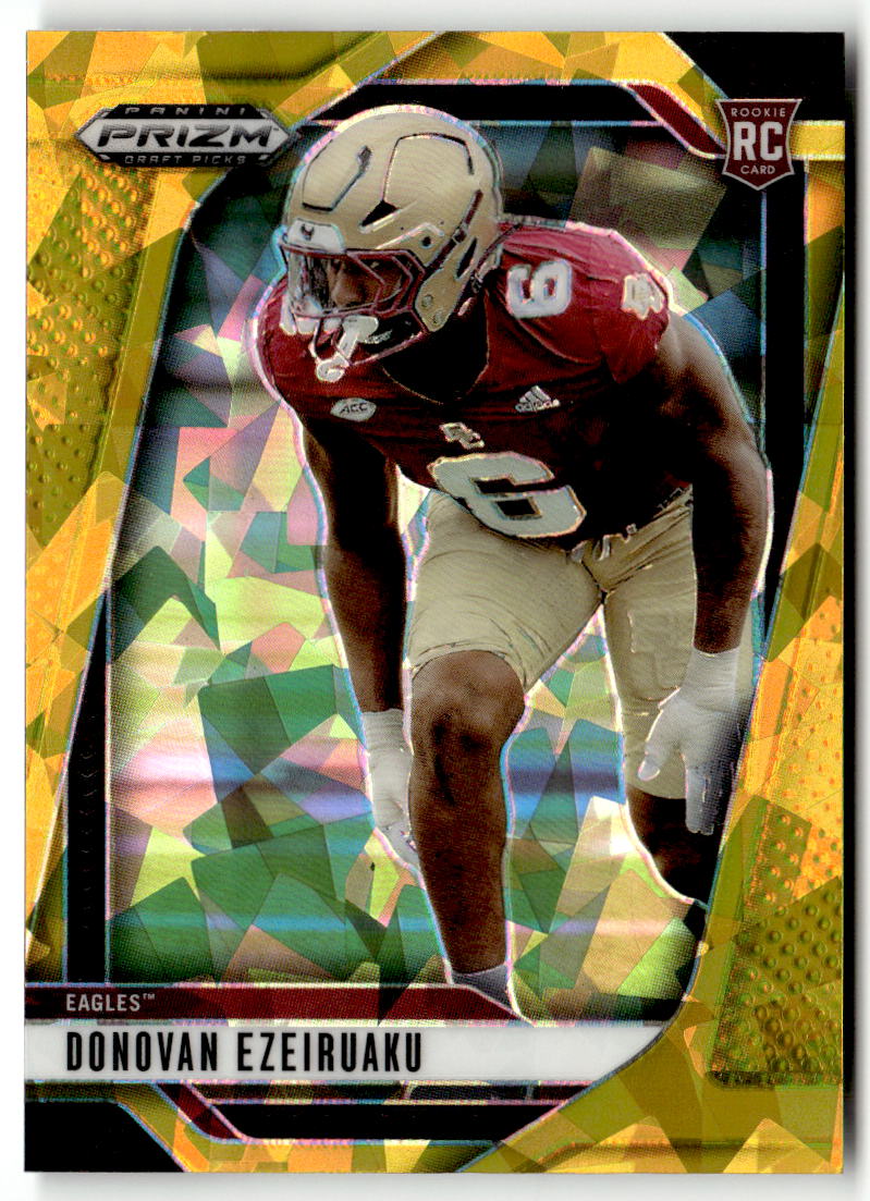 2025 Panini Prizm Draft Picks Donovan Ezeiruaku [Gold Ice] #14 front