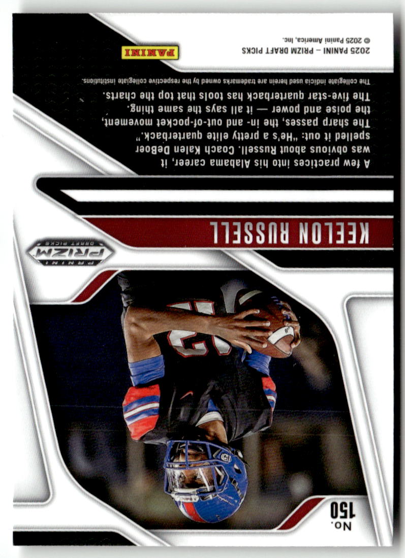 2025 Panini Prizm Draft Picks Keelon Russell #150 (RC) back